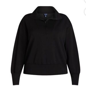 Scoop Black Q-Zip Women's Top